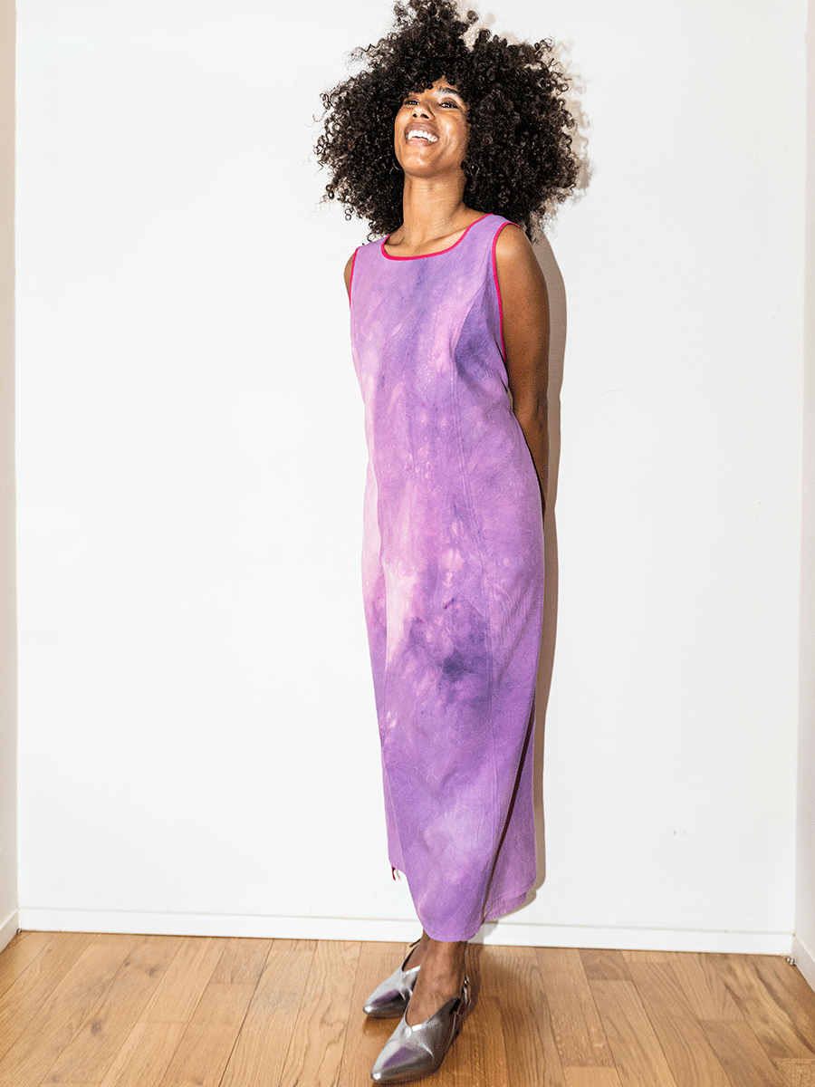 Abito wrap viola