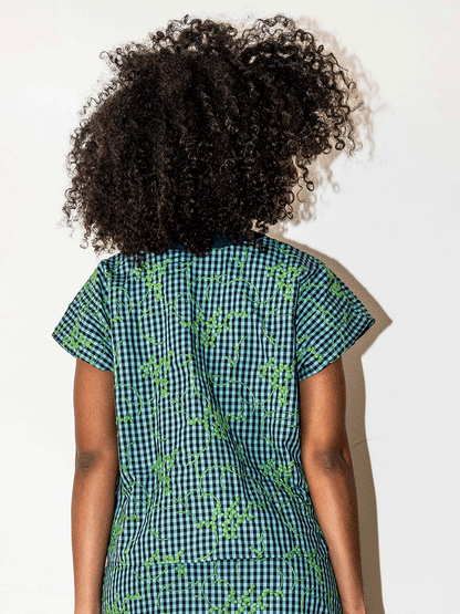 Top scollo v vichy