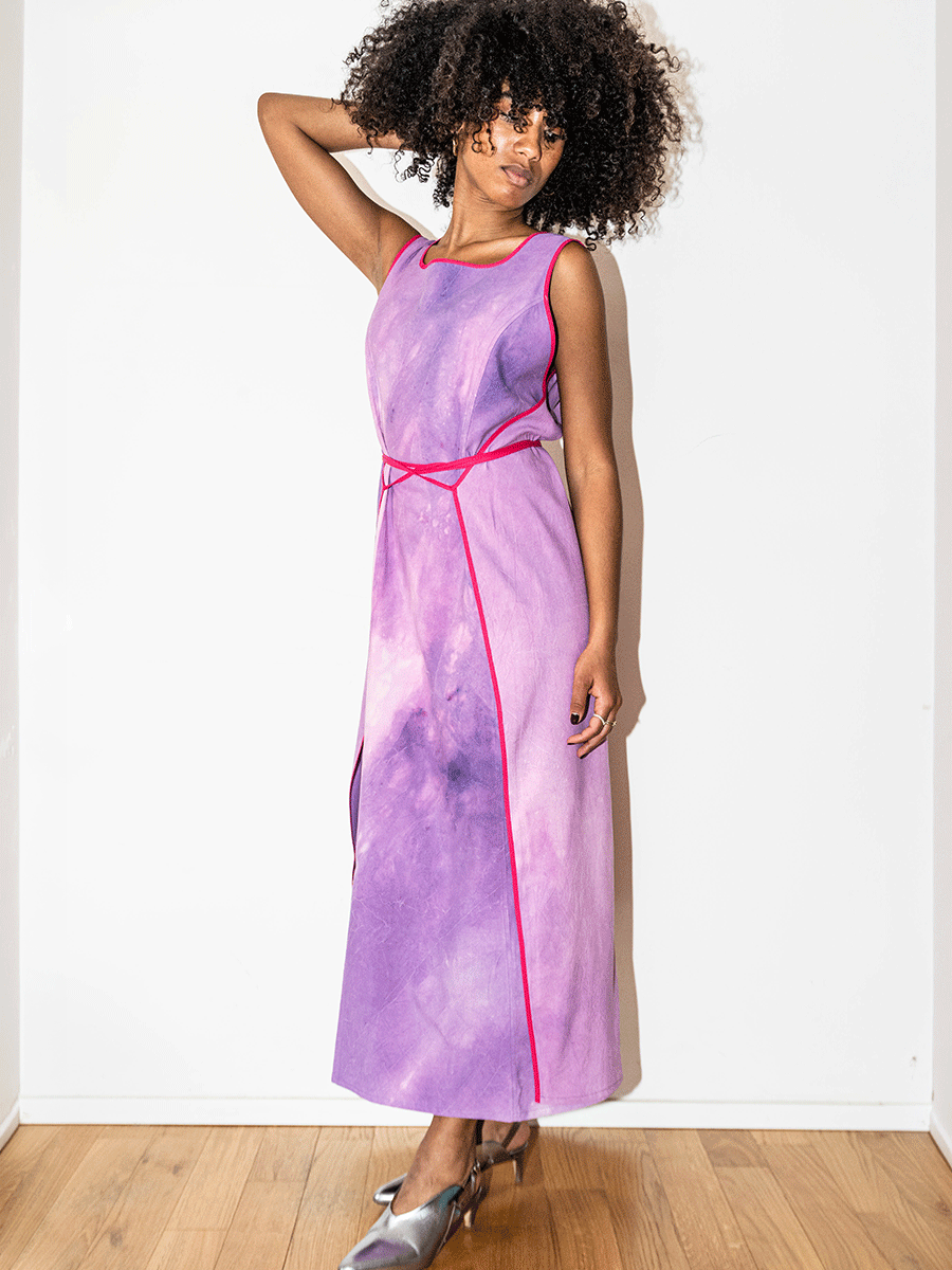 Abito wrap viola