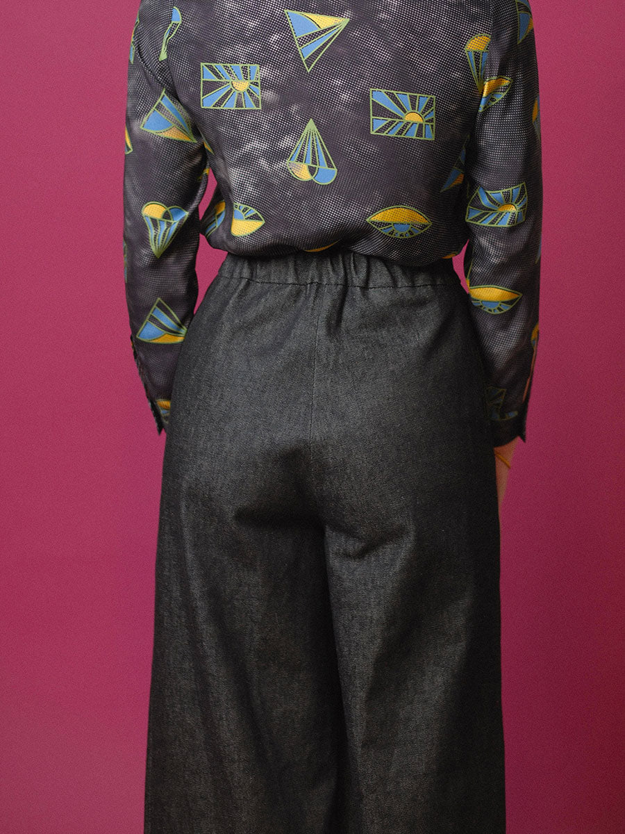 Pantalone palazzo denim