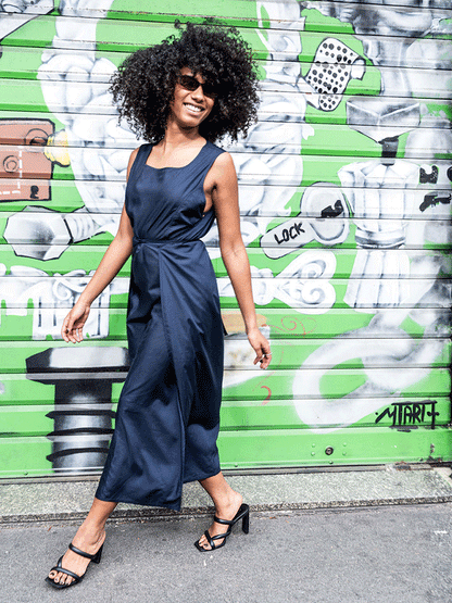 Abito wrap navy