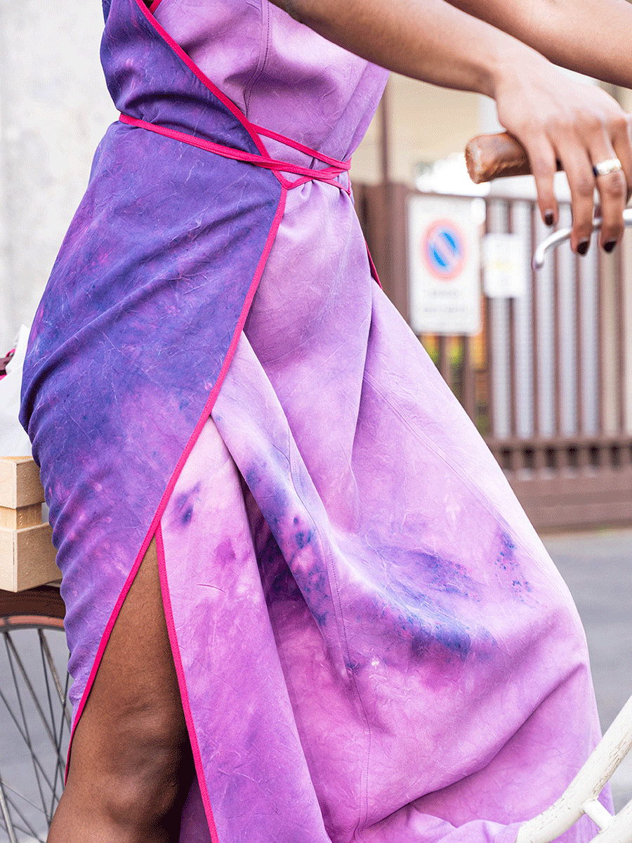 Abito wrap viola