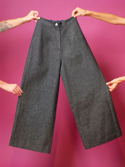 Pantalone palazzo denim