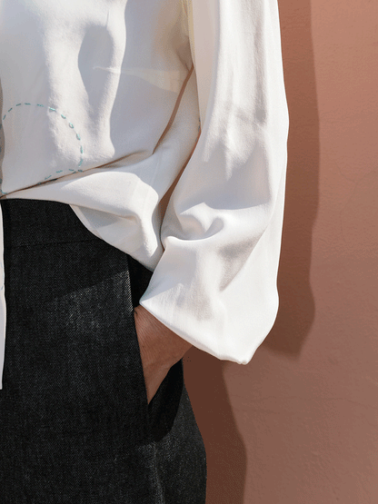 Pantalone palazzo denim