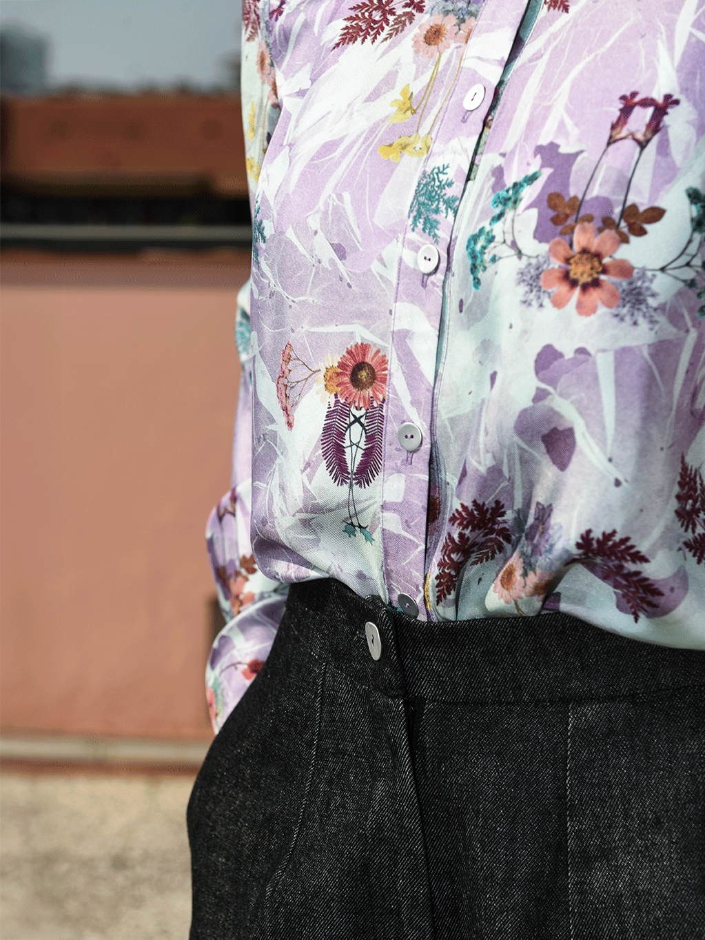 Pantalone palazzo denim
