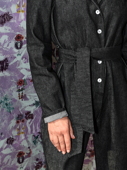 Tuta workwear denim nero
