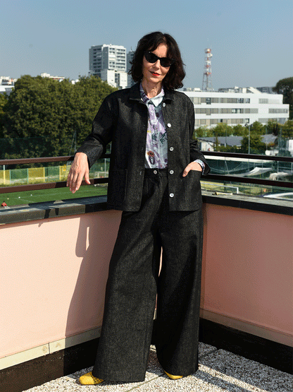 Pantalone palazzo denim