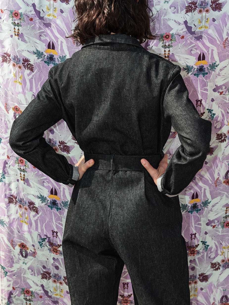 Tuta workwear denim nero