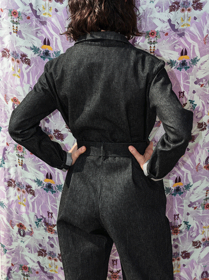 Tuta workwear denim nero